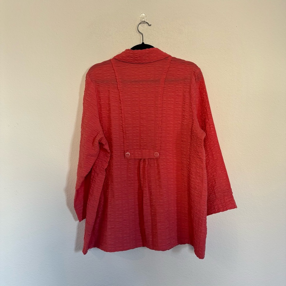 Habitat Pleat Pocket Pucker Shirt Melon - Picture 5 of 7